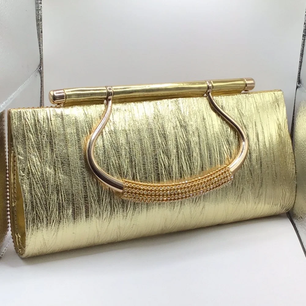 Elegant Gold Clutch Evening Bag - Picture 4 of 5